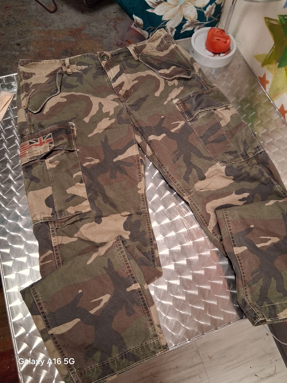 New Denim & Supply Ralph Lauren Men's Camouflage Cargo Pants - Olive Green/Brown